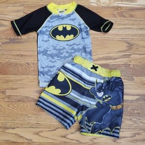 Boys 2T Batman Bathing Suit Trunks and Top